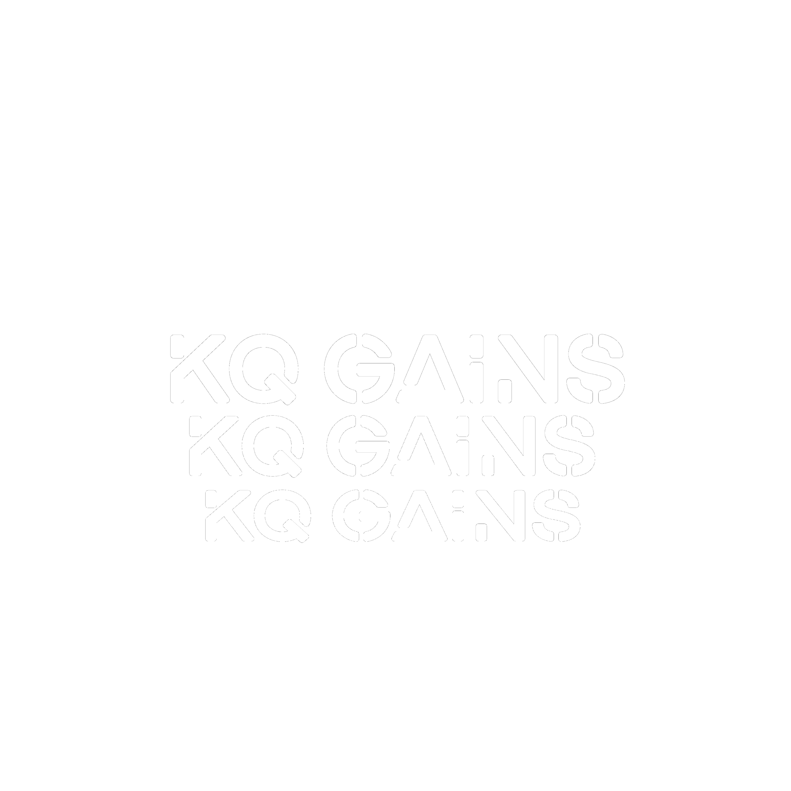 KQ Gains T-Shirt with Three Rows Logo – KQ Gains